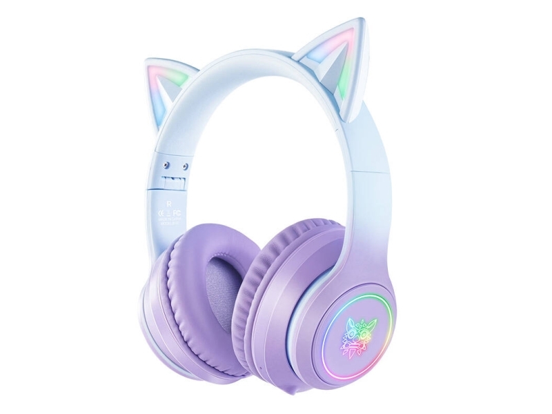 B90 Rgb Cat Ears Gaming Headphones Purple