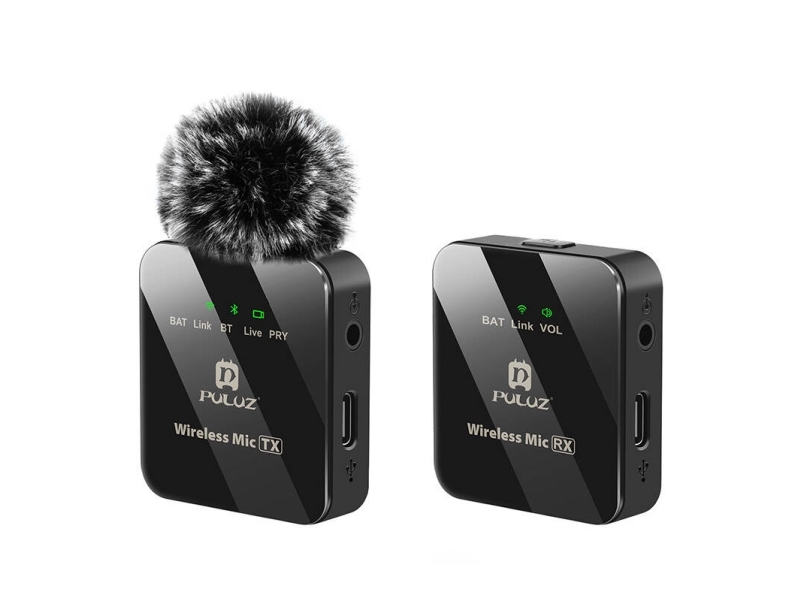 Mikrofon Puluz Bezprzewodowy mikrofon krawatowy PULUZ 1 TX + 1 RX | TV, Ljud & Bild - Hörlurar & Mikrofoner | GameStuff
