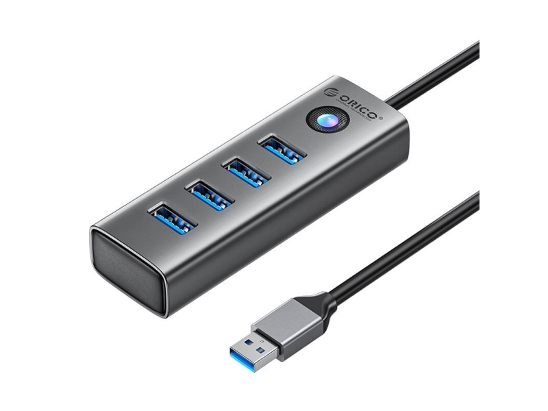 Orico Hub Usb-A Iki 4Xusb-A 3.0 – Pilka