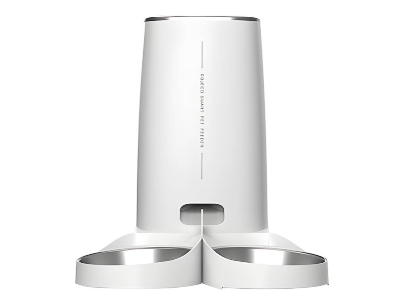 Automatisk foderautomat til kæledyr Rojeco 4L (dobbeltskål)