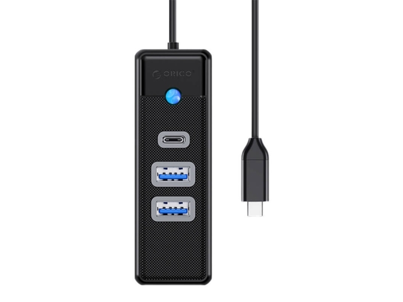 Orico Hub Usb-C To 2X Usb 3.0 + Usb-C, 5 Gbps, 0.15M (Black)