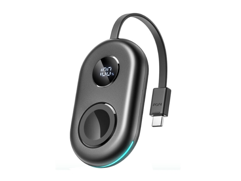 Joyroom Jr-W09 3W Kabellose Lade-Powerbank Mit Usb-C Kabel Für Apple Watch- Schwarz