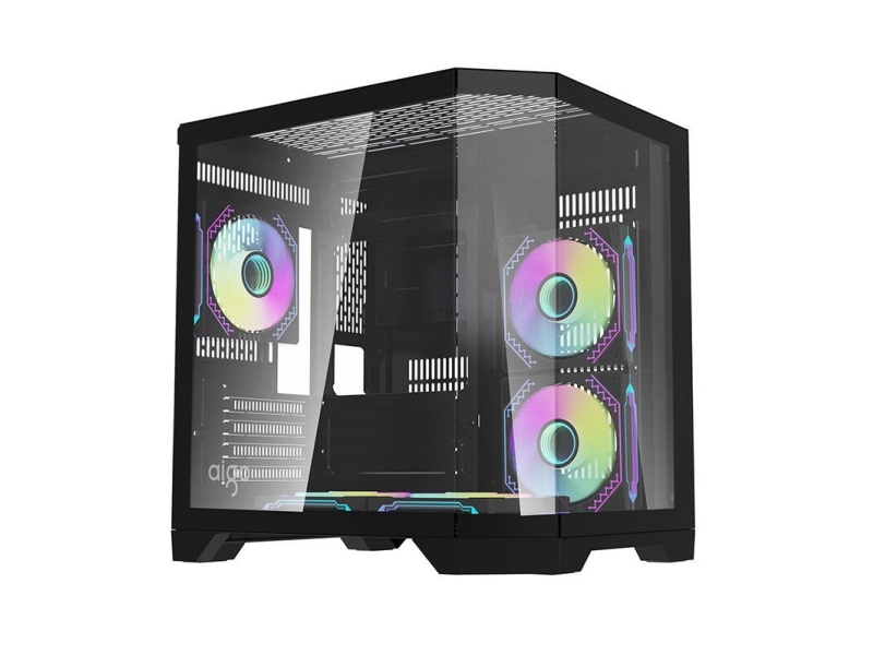 Darkflash Darflash Ft350 Pc-Gehäuse + 5 Argb-Lüfter (Schwarz)