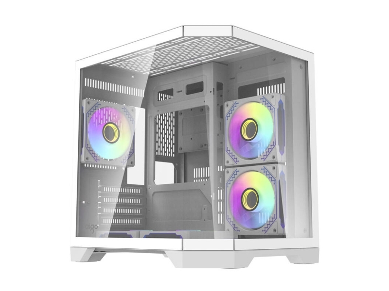 Darkflash Ft350 Pc-Gehäuse + 5 Argb Lüfter (Weiß)