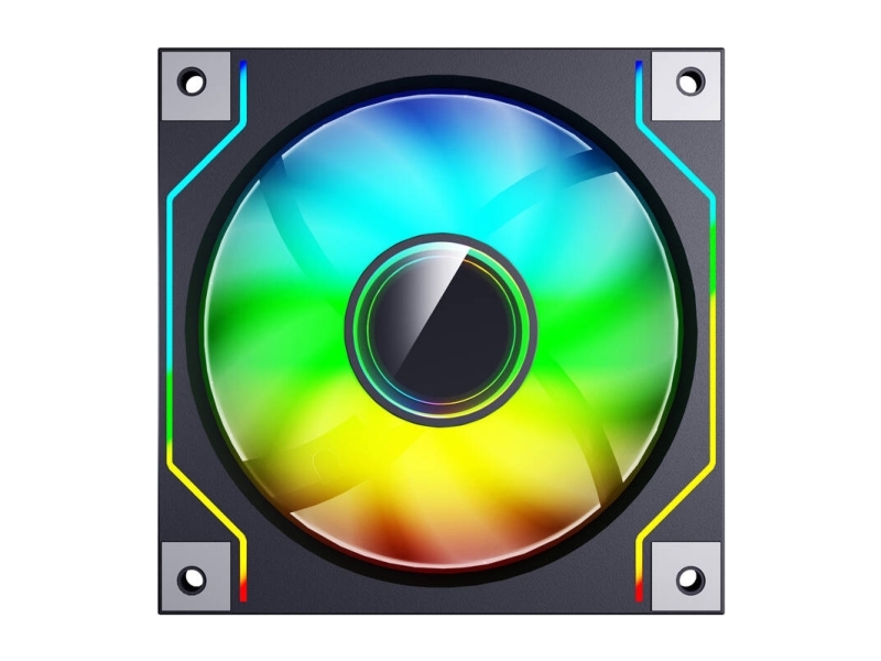 Darkflash DM20 computer fan (black) - Kabinet køler - 120mm - Sort - 32 dBA