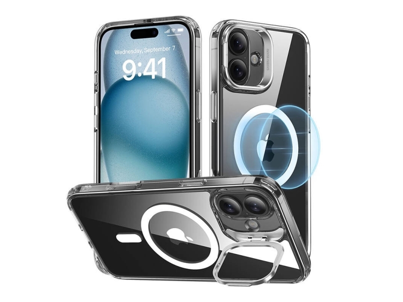 Esr Classic Hybrid (Halolock) Hülle Mit Ständer Für Iphone 16 Plus (Transparent)