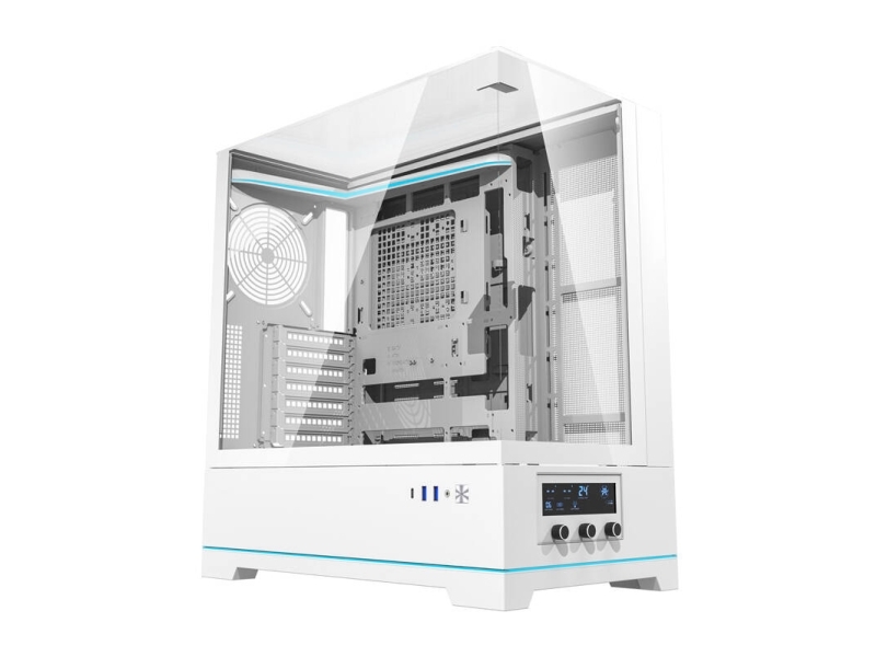 Darkflash DY450 computer case without fans (white) - Kabinet - Miditower - Hvid
