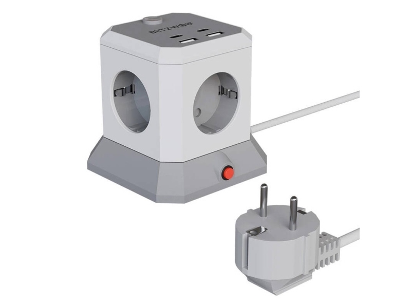 Blitzwolf Bw-Ec1 4Xac 2Xusb-A 2Xusb-C Extender