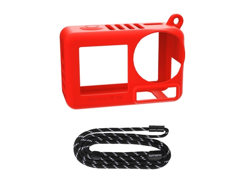 Sunnylife Oa5-Bht885-R Silikonhülle Mit Armband Für Action 5 Pro (Rot)