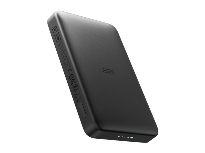 ESR Magnetic Powerbank 10000mAh Qi2 (Black) Powerbank - Sort - 10000 mAh