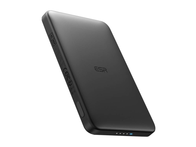 Esr Qi2 Magslim 5000 Mah Magnetische Powerbank (Schwarz)