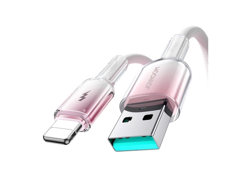 Joyroom S-A42 Crystal-Clear Series 3A Usb-A - Lightning Cable 1.2M - White