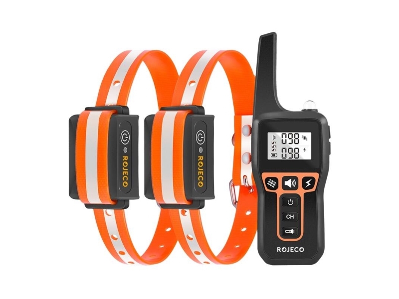 Rojeco anti-bark gø-sæt med fjernbetjening PD529, 1000 m (orange)