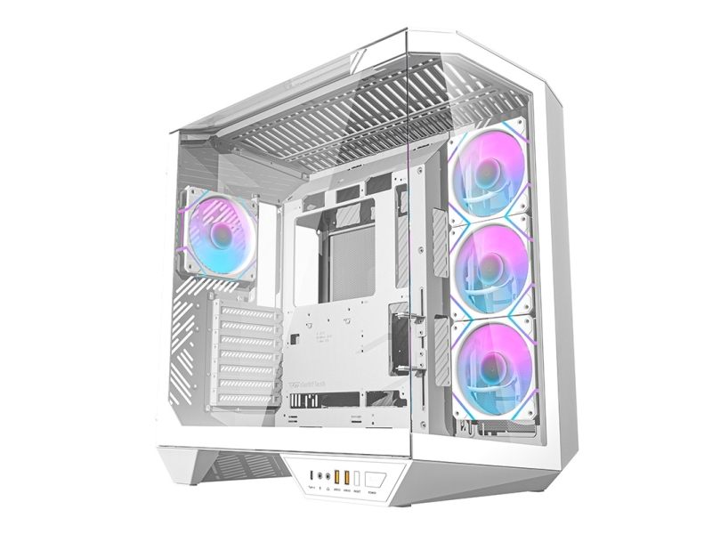 Darkflash Dy470 Computergehäuse (Weiß) + 4 Lüfter + Gpu-Halterung