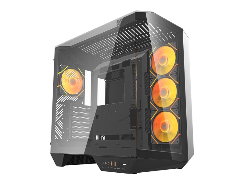 Darkflash Dy470 Computergehäuse (Schwarz) + 4 Lüfter + Gpu-Halterung