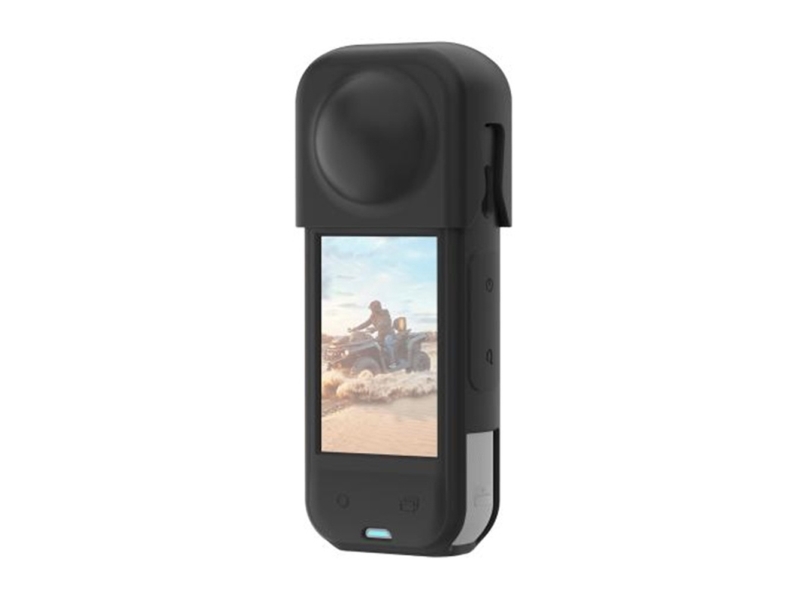 Puluz Silicone Protective Case With Lens Cover For Insta360 X5 (Black)