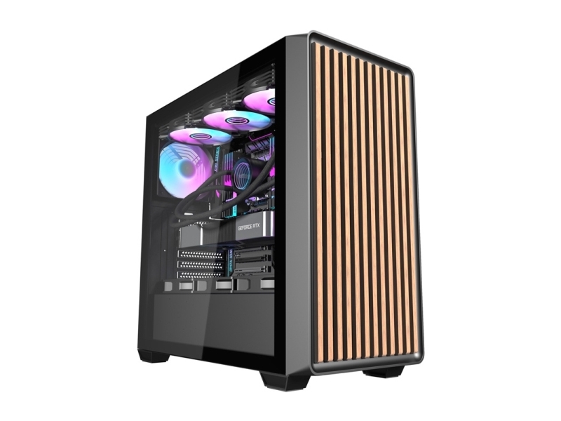 Darkflash Ds900wd Pc-Gehäuse (Schwarz) + 4 Lüfter