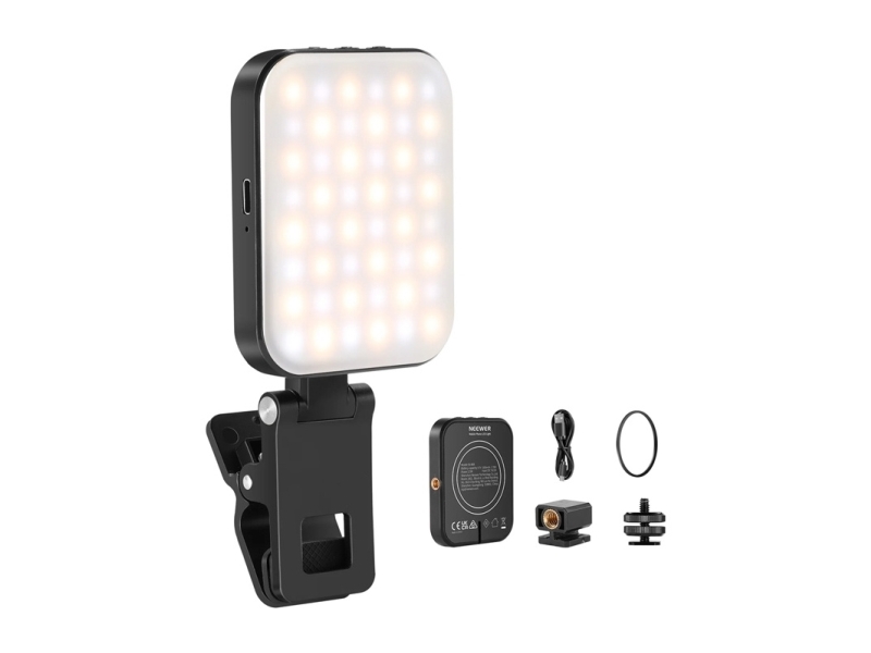 Neewer ringlampe til selfie, BL48B LED, magnetisk
