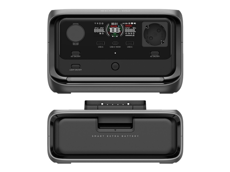 Set: EcoFlow River 3 Plus power station + additional 286Wh battery.