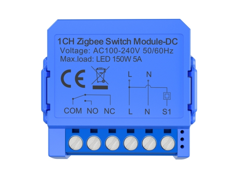 Avatto ZWSM16-DC32V-1 ZigBee 1-kanals relämodul med spänningsfri kontakt | Lauritz Knudsen - Övrige El-artiklar (LK) - LK IHC®-kontroll | GameStuff