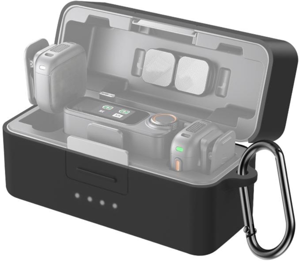 Puluz Silikoneopladningsetui Beskyttelsescover Til Dji Mic 3 (Sort)