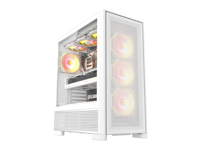 Darkflash Airnova Computer Case (White) + 3 Fans