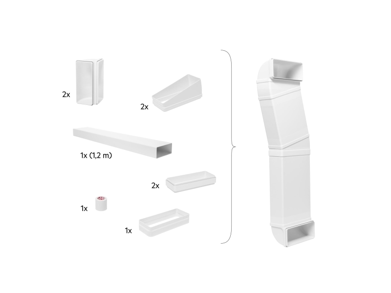 Electrolux M2CKCF01C, Recirkulationsset, Vit, 4 kg, 1 styck | Vitvaror - Vitvaror tillbehör - Köksfläktar tillbehör | GameStuff