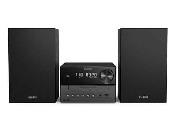 Philips 3000 Series Tam3505m2/12, Home Audio Micro System, Sort, 20 W, 6 Ohm (O), 66 - 20000 Hz, Dab, Dab+