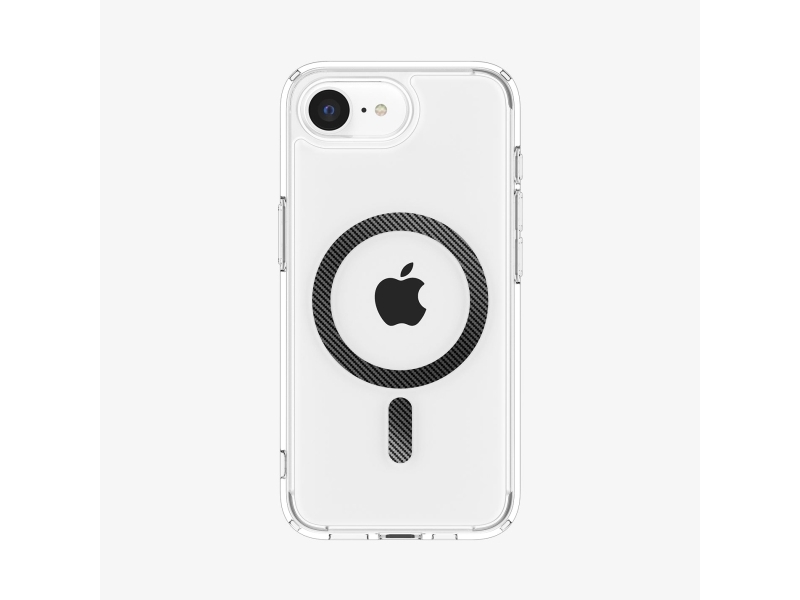 Spigen Ultra Hybrid (Magfit), Cover, Apple, Iphone 16E, 15,5 Cm (6.1"), Kulfiber, Transparent