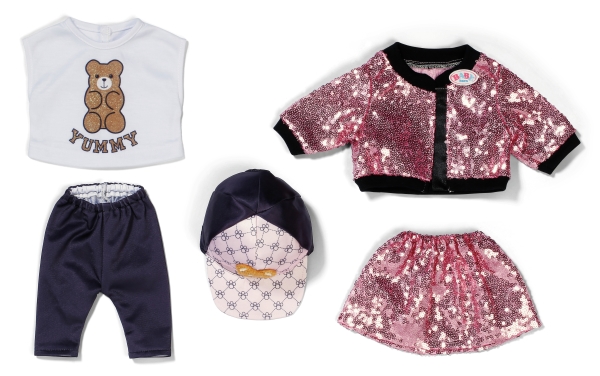 BABY born Glam Outfit 43cm, Dukketøjsæt, 3 År