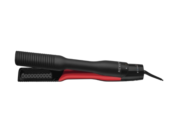 Revlon One-Step Air Straight, Rettebørste, Varm, Vått hår, Sort, Rød, Keramisk turmalin, AC