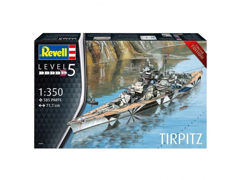 Plastikmodel Af Skibet Tirpitz 1:350