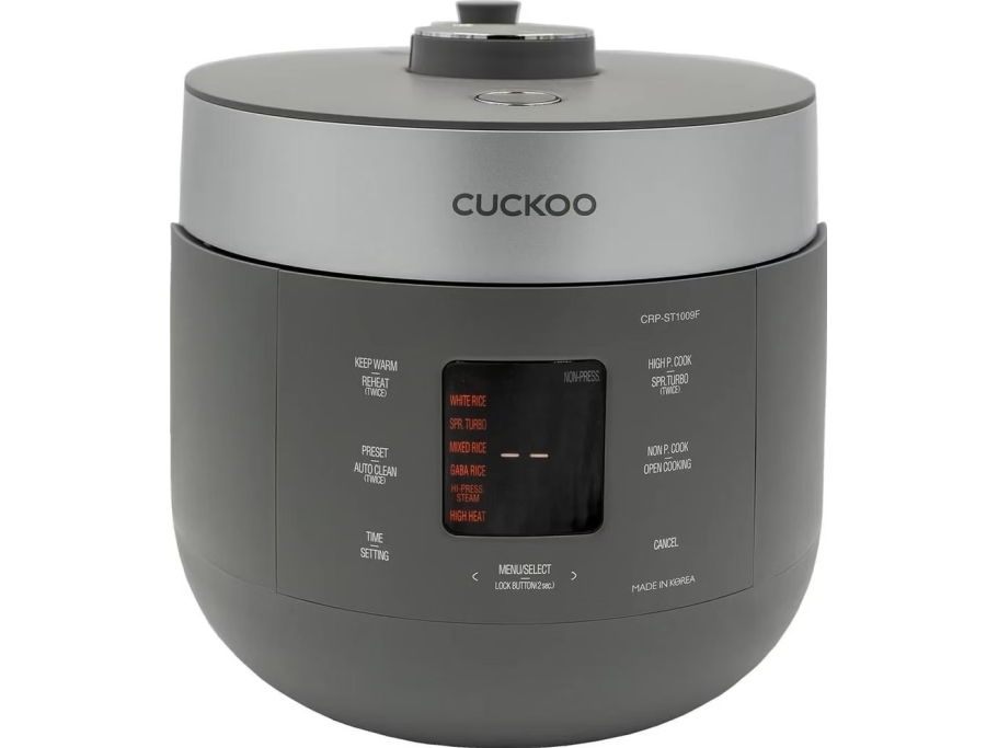 Cuckoo CRP-ST1009F, samppanja, valkoinen, 1,8 L, LCD, painikkeet, käännös, kosketus, 1150 W, 220 - 240 V