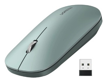 Ugreen 90374, Ambidextrous, Optisk, Rf Trådløst, 4000 Dpi, Grøn