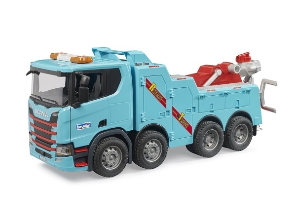 BRUDER Scania Super 560R, Kranvogn, 4 År, Acrylonitrilbutadienstyren, Sort, Blå, Rød, Sølv