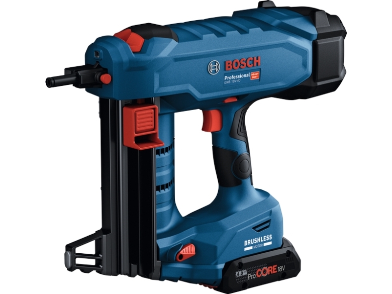 Bosch GNB 18V-40, Spikpistol, Rakt magasin, Svart, Blå, 1,3 cm, 4 cm, 96 dB | Elverktyg - Prof. Akku verktyg - Spikpistoler | GameStuff