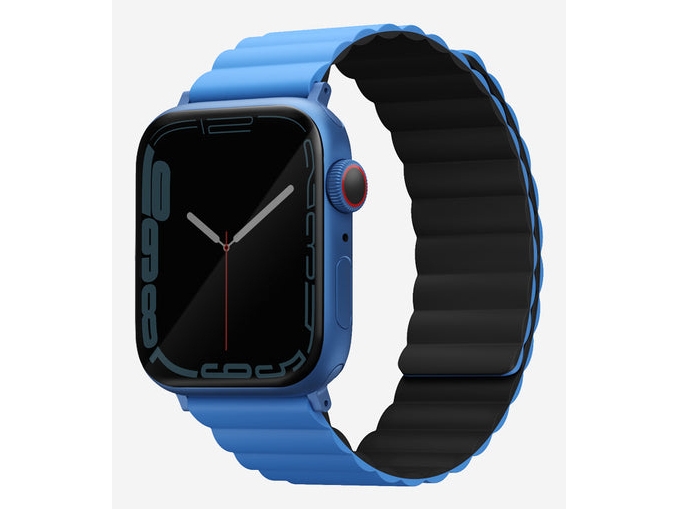 Uniq Revix, Gurt, Smartwatch, Schwarz, Blau, Apple, Apple Watch 42/41/40Mm, Silikon, Edelstahl