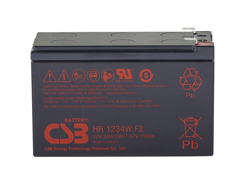 CSB HR1234WF2 - UPS-batteri - 1 x batteri - Blysyre - 9 Ah