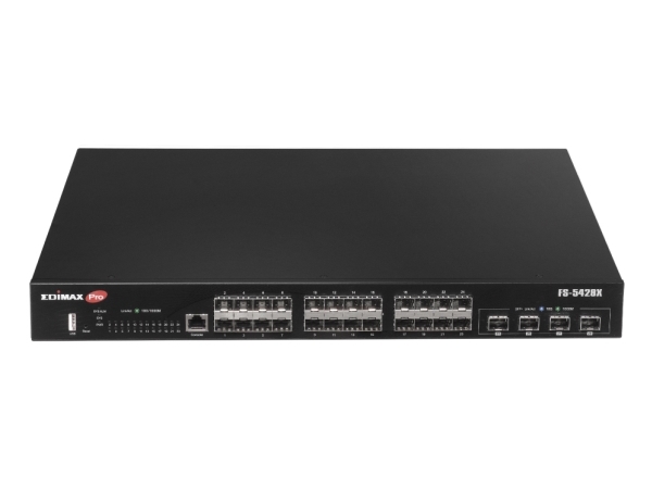 Edimax 28-Port Gigabit Sfp L2+ Managed Switch Mit 4 10Gbe Sfp+-Ports