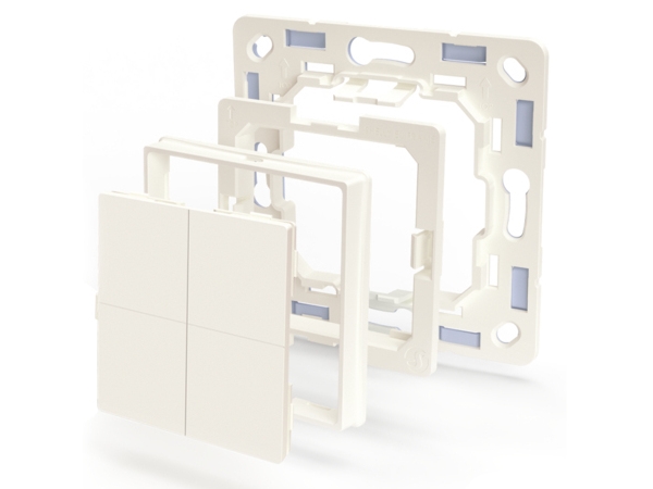 Shelly BLU Wall Switch 4 lyskontakt Plast Elfenben
