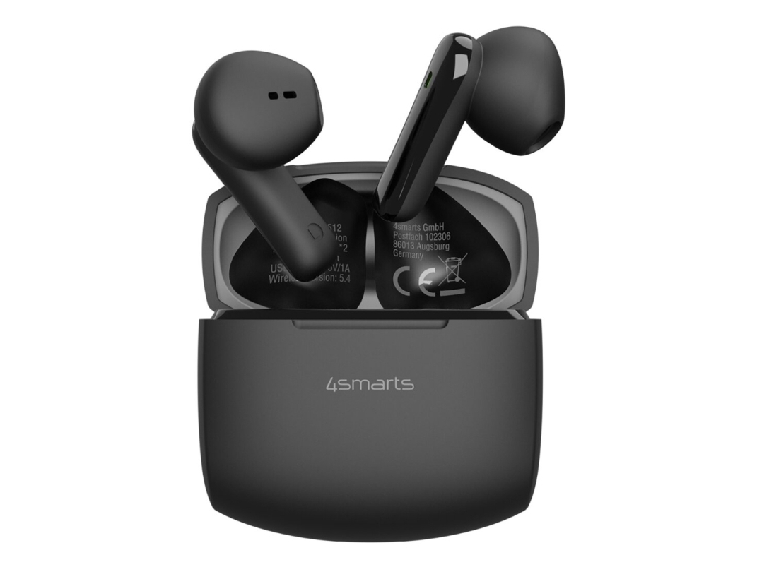 4smarts SkyBuds Air, True Wireless Stereo (TWS), Opkald/Musik/Sport/Hverdag, 40 g, Headset, Sort