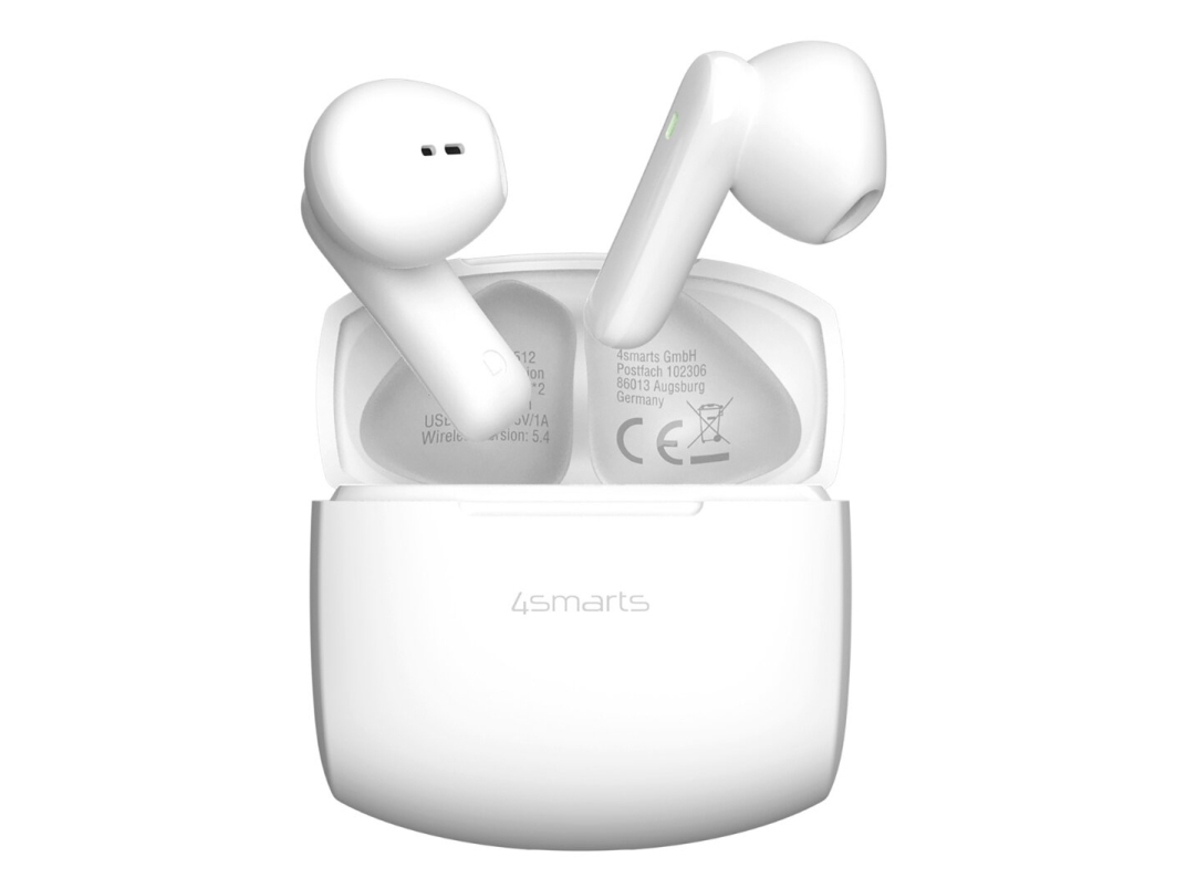 4Smarts Skybuds Air, True Wireless Stereo (Tws), Opkald/Musik/Sport/Hverdag, 40 G, Headset, Hvid
