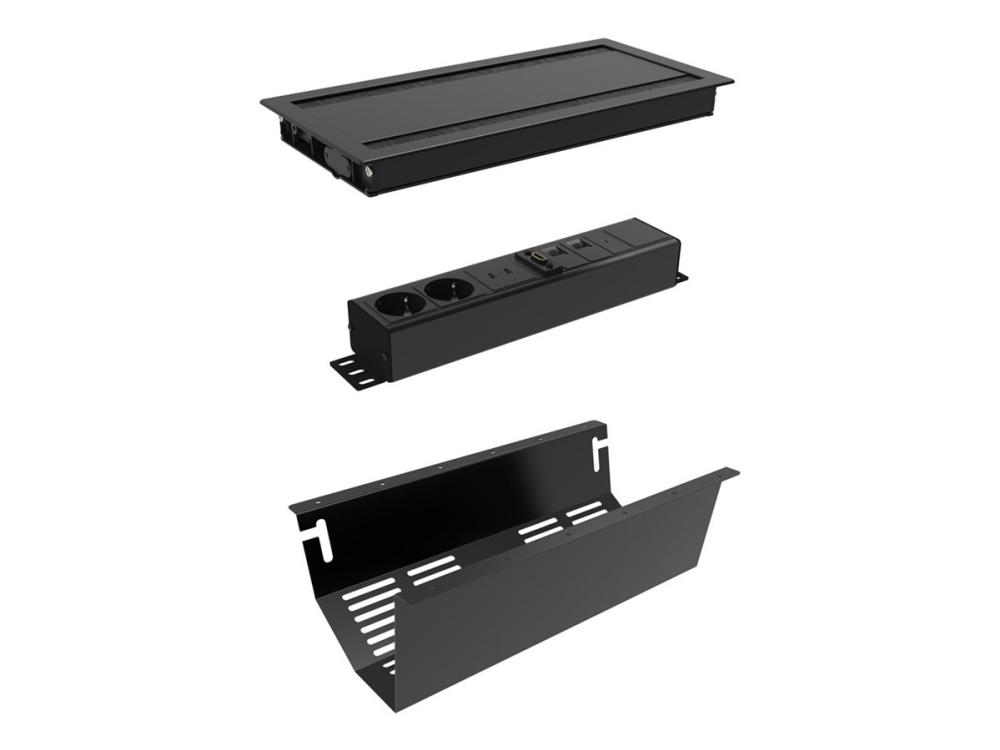 Formingf. Axessline Conf PDU, pieni, musta. USB-C