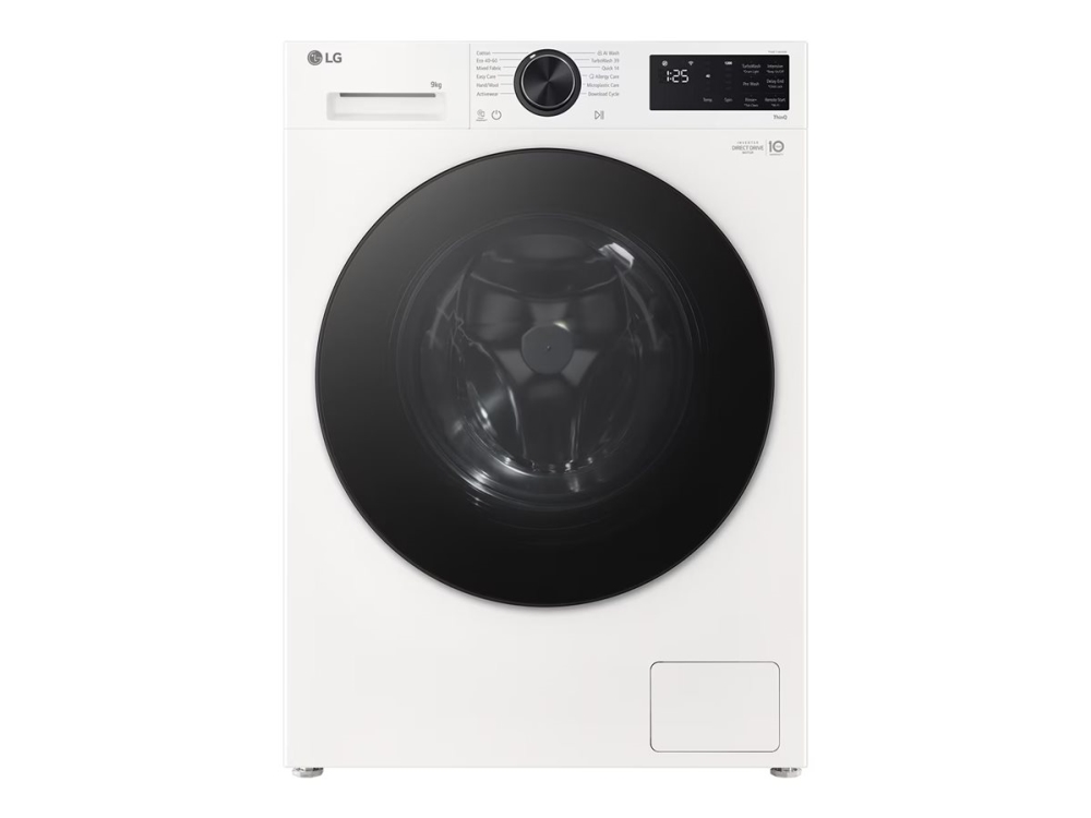 LG F2X50S9TWB - Tvättmaskin - Wi-Fi - bredd: 60 cm - djup: 53.5 cm - höjd: 85 cm - frontmatad - 9 kg - 1200 rpm - essens vit | Vitvaror - Tvätt & torkning - Frontlastande tvättmaskiner | GameStuff