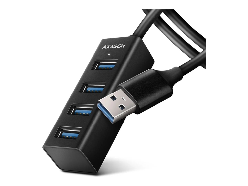 AXAGON HUE-M1AL - Hubb - 4 x USB 3.2 Gen 1 - skrivbordsmodell | Datortillbehör - Kablar & adaptrar - USB-hubbar | GameStuff