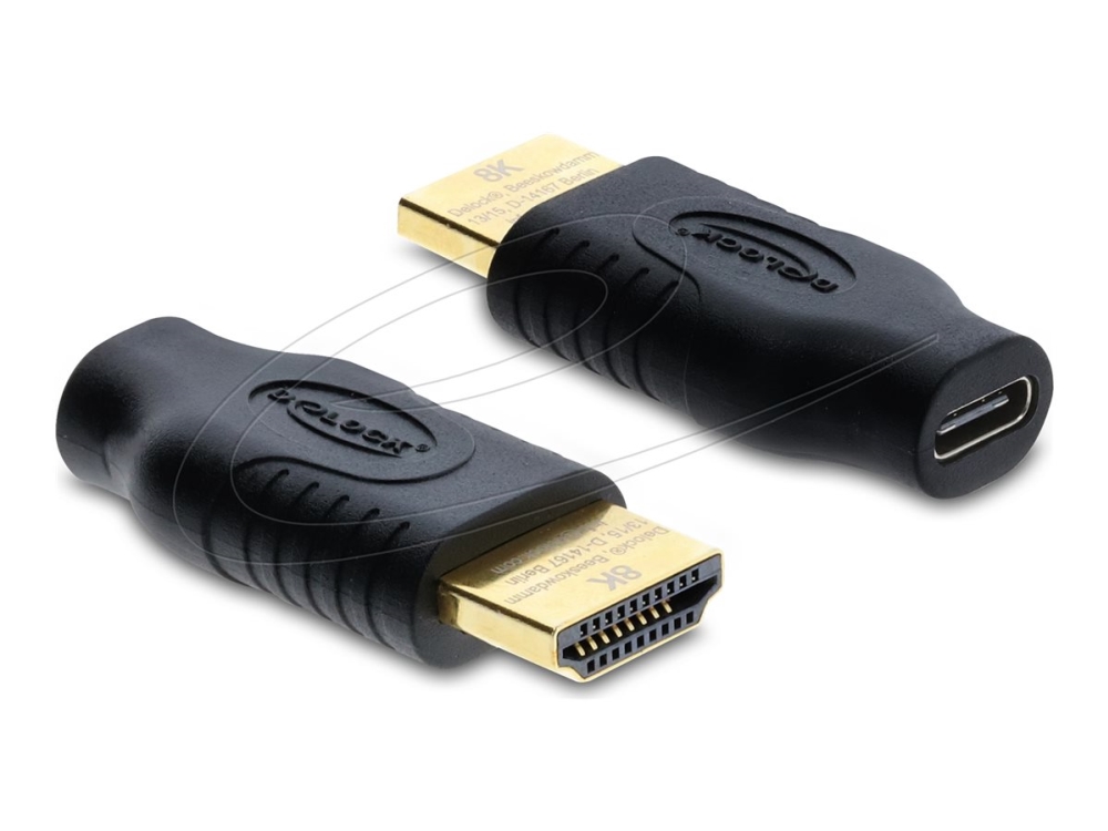 Delock - Ultra High Speed - Videoadapter - Usb-C Han Til Hdmi Hun - Sort - 8K60 Hz (7680 X 4320) Unterstützung