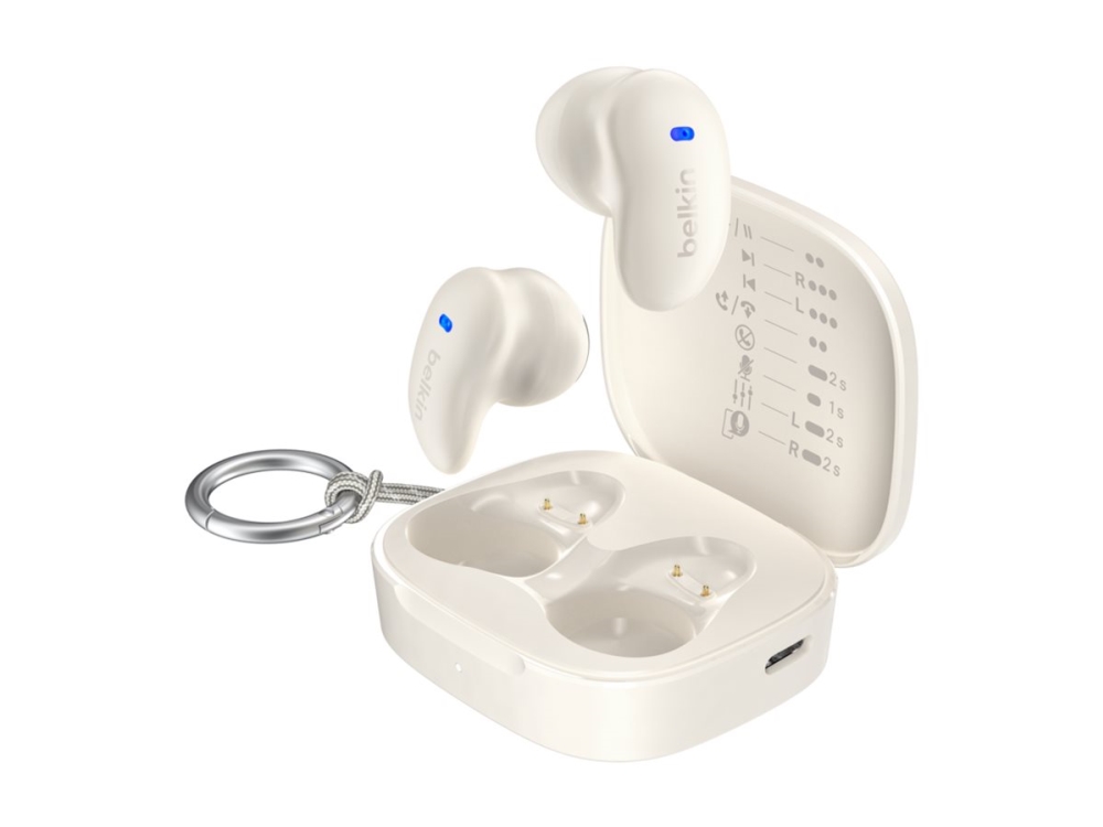 Belkin Soundform Anywhere, Verkabelt & Kabellos, Anrufe/Musik, 4 G, Kopfhörer, Weiß