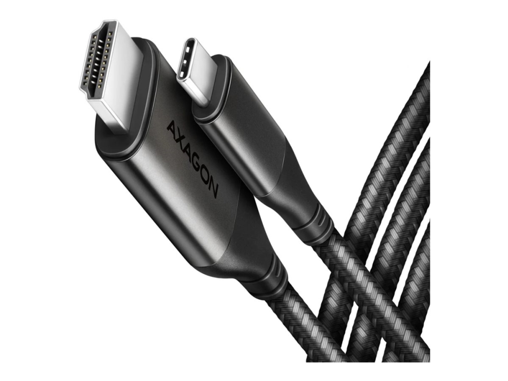 AXAGON RVC-HI2MC - Videokort - USB-C hane till HDMI hane - 1.8 m - svart - 4K60 Hz (4096 x 2160) stöd, aktiv omvandlare | Datortillbehör - Kablar & adaptrar - Adaptrar | GameStuff