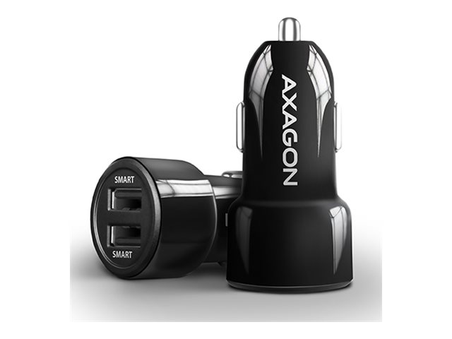 AXAGON PWC-5V5 - Bilstrømsadapter - 24 Watt - 2.4 A - QC 1.0 - 2 output-stikforbindelser (USB Type A)