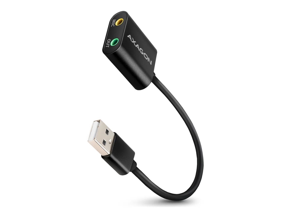 AXAGON ADA-12 - Ljudkort - 16-bitars - 48 kHz - 93 dB SNR (förhållande signal-brus) - stereo - USB 2.0 | Datorkomponenter - Ljudkort | GameStuff